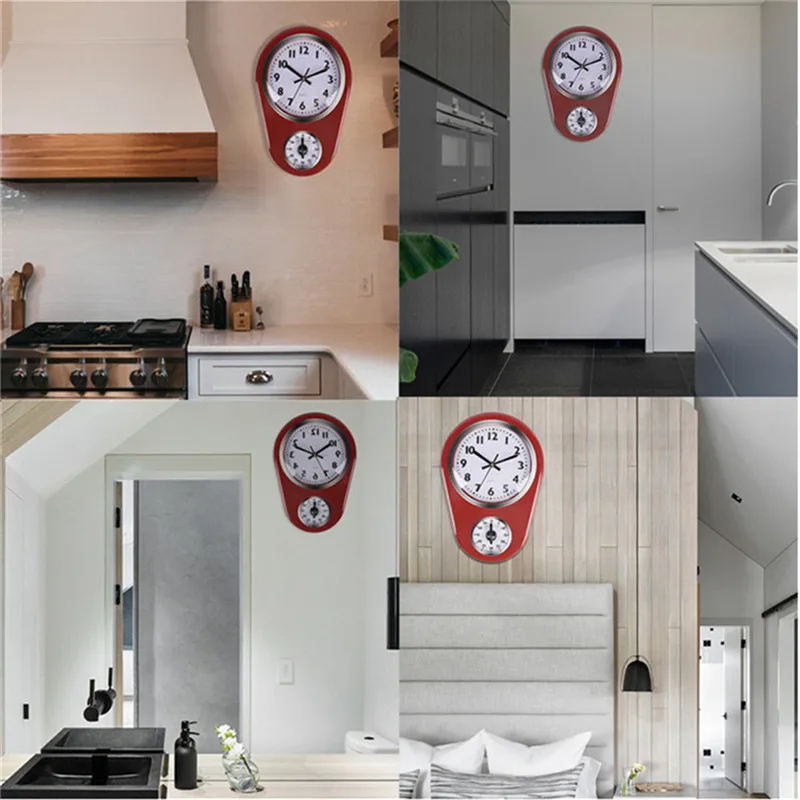 Kitchen Wall Clock Punch-free Nordic Shaped Silent Clocks Watch Mechanical Timer Quartz Movement Home Decorative Christmas Gifts 
Kitchen Wall Clock Punch-free Nordic Shaped Silent Clocks Watch Mechanical Timer Quartz Movement Home Decorative Christmas Gifts