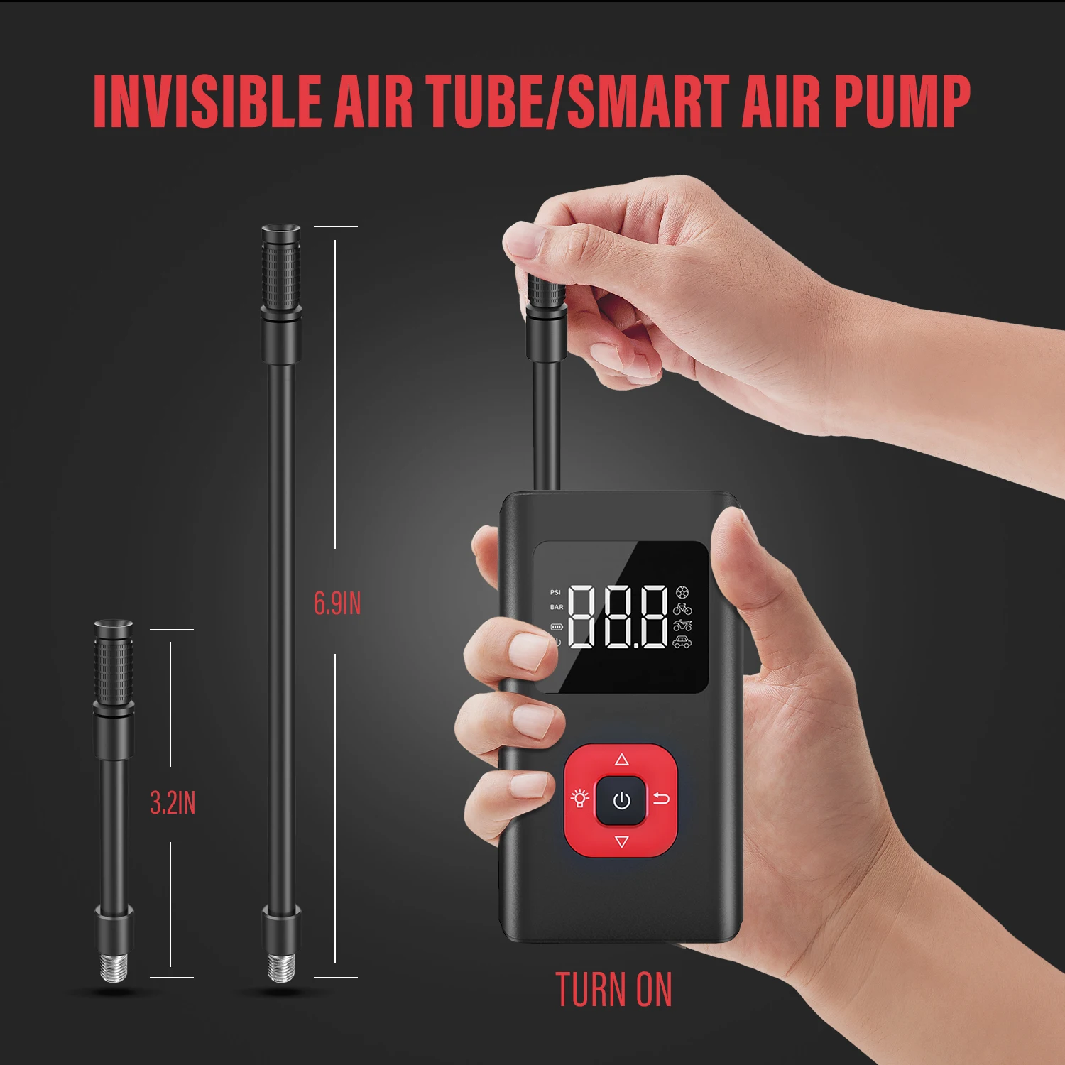 Portable car air compressor 12v with LED electric air pump inflator for car tyres motorcycle Bicycle and phone wireless charging
Portable car air compressor 12v with LED electric air pump inflator for car tyres motorcycle Bicycle and phone wireless charging
