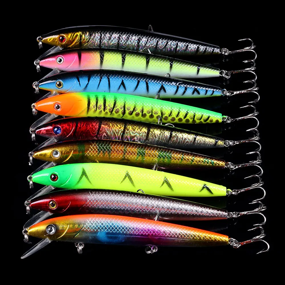 HENGJIA 9PCS 12cm/13.8g Isca Artificial Hard Minnow Plastic Bait 3d Eyes Crankbait Wobbler Pesca Fishing Tackle
HENGJIA 9PCS 12cm/13.8g Isca Artificial Hard Minnow Plastic Bait 3d Eyes Crankbait Wobbler Pesca Fishing Tackle