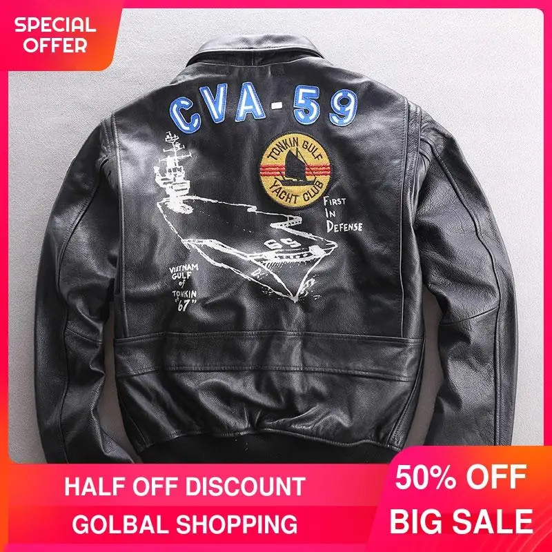 2021 Black Military Style U.S. Navy Pilot Leather Jacket Men Large Size 5XL Real Natural Cowhide Autumn Slim Fit Aviation Coat
2021 Black Military Style U.S. Navy Pilot Leather Jacket Men Large Size 5XL Real Natural Cowhide Autumn Slim Fit Aviation Coat