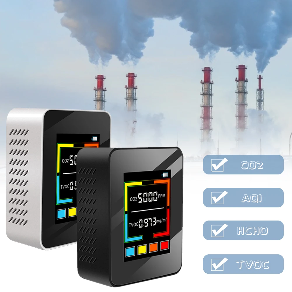 Air Quality Monitor Co2 Meter Recahrgeable Digital Carbon Dioxide Household Detector For Office Detector Tools Tvoc Hcho Aqi
Air Quality Monitor Co2 Meter Recahrgeable Digital Carbon Dioxide Household Detector For Office Detector Tools Tvoc Hcho Aqi