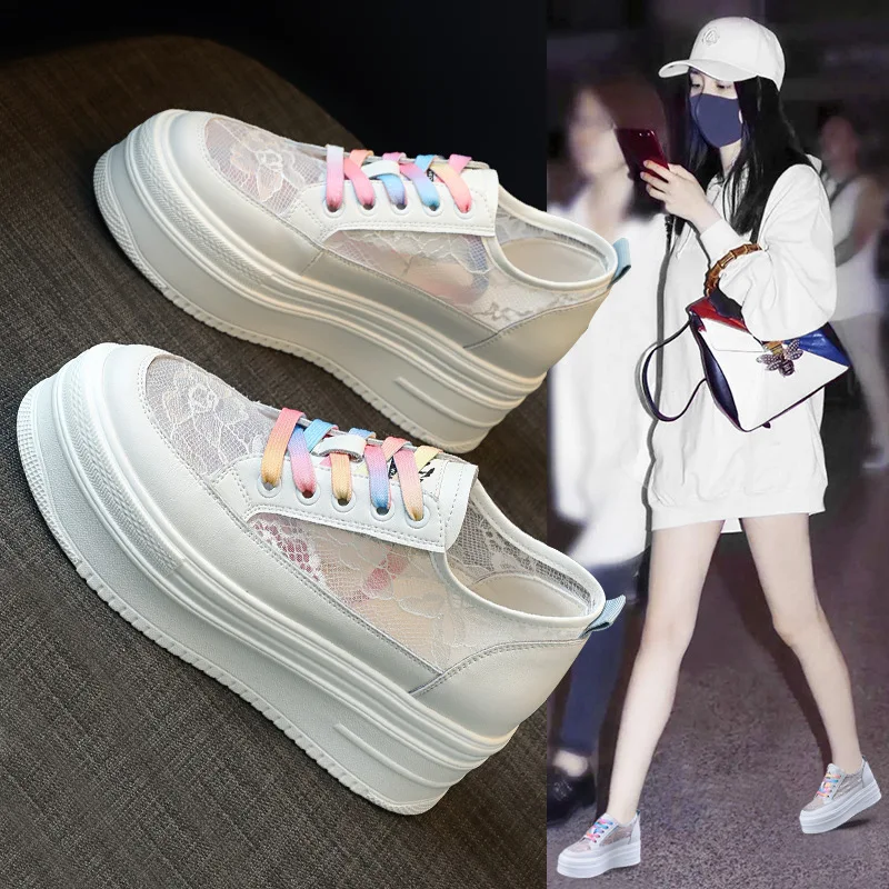 Inside Heightening Net Shoe Female Summer New Breathable Hollow Platform Shoe
Inside Heightening Net Shoe Female Summer New Breathable Hollow Platform Shoe