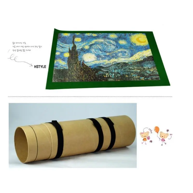 Puzzle Mat Roll Up for Jigsaw Puzzles Upto 1000 Pcs, Jigsaw Puzzles Roll Up Mat with Paper Tube,3 Elastic Fasteners
Puzzle Mat Roll Up for Jigsaw Puzzles Upto 1000 Pcs, Jigsaw Puzzles Roll Up Mat with Paper Tube,3 Elastic Fasteners