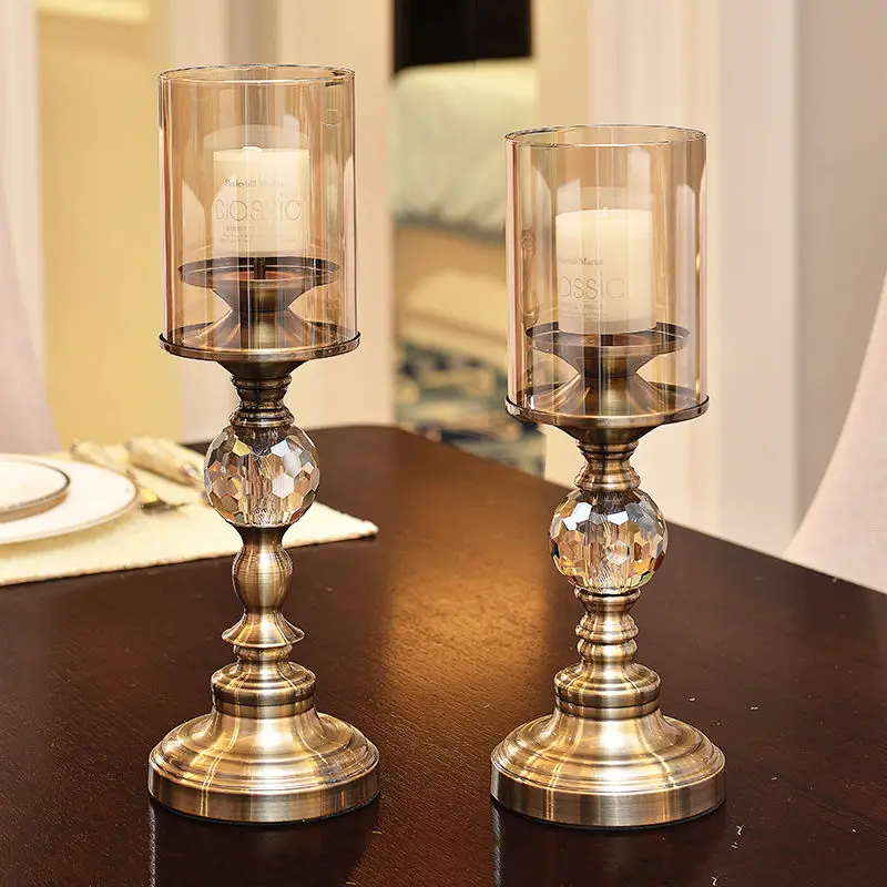 Luxury European High-End Metal Crystal Glass Candle Holders Crafts Romantic Wedding Centerpieces Candlestick Home Decoration
Luxury European High-End Metal Crystal Glass Candle Holders Crafts Romantic Wedding Centerpieces Candlestick Home Decoration