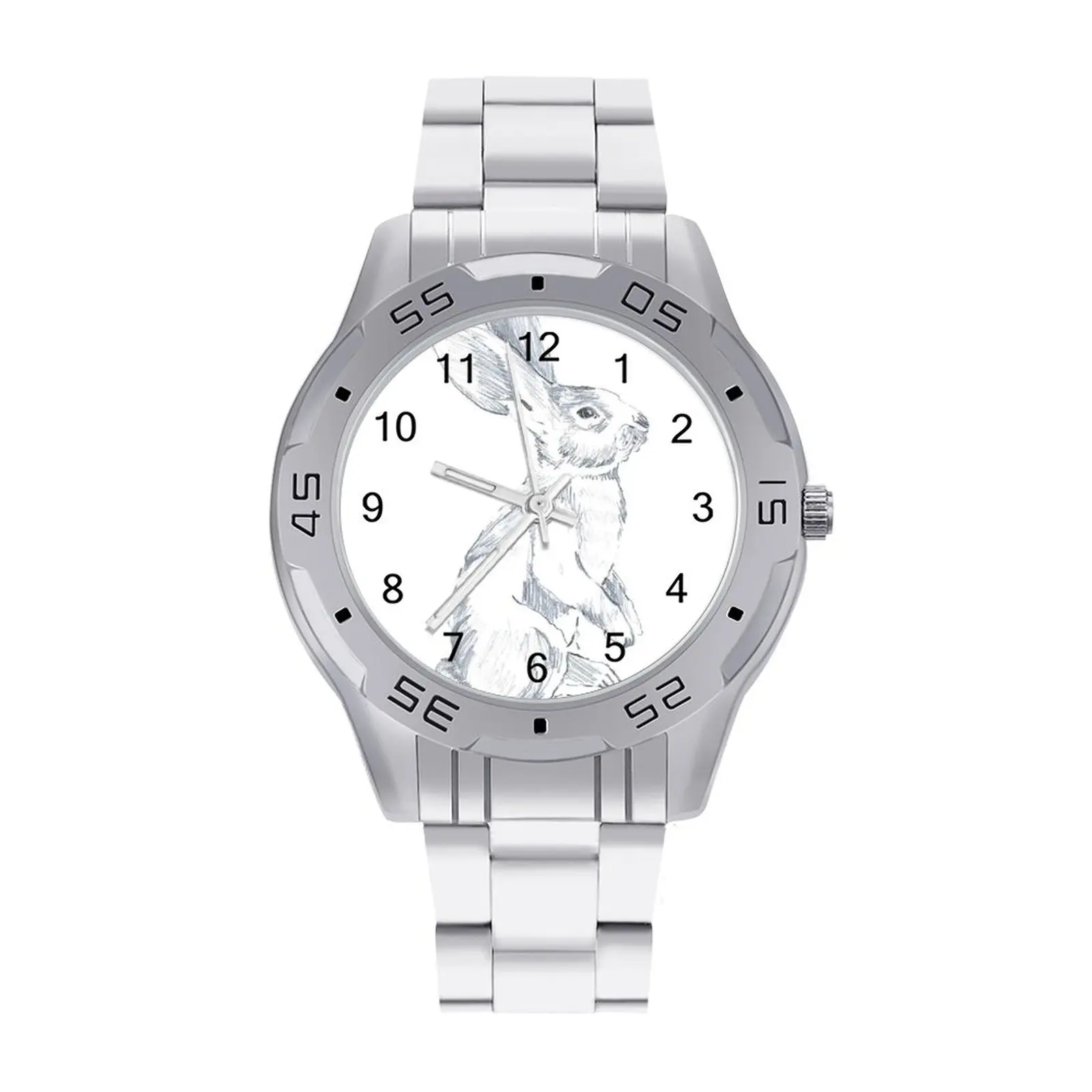 

Кварцевые часы Rabbit, эксклюзивные женские наручные часы, дизайнерские стальные спортивные аналоговые наручные часы