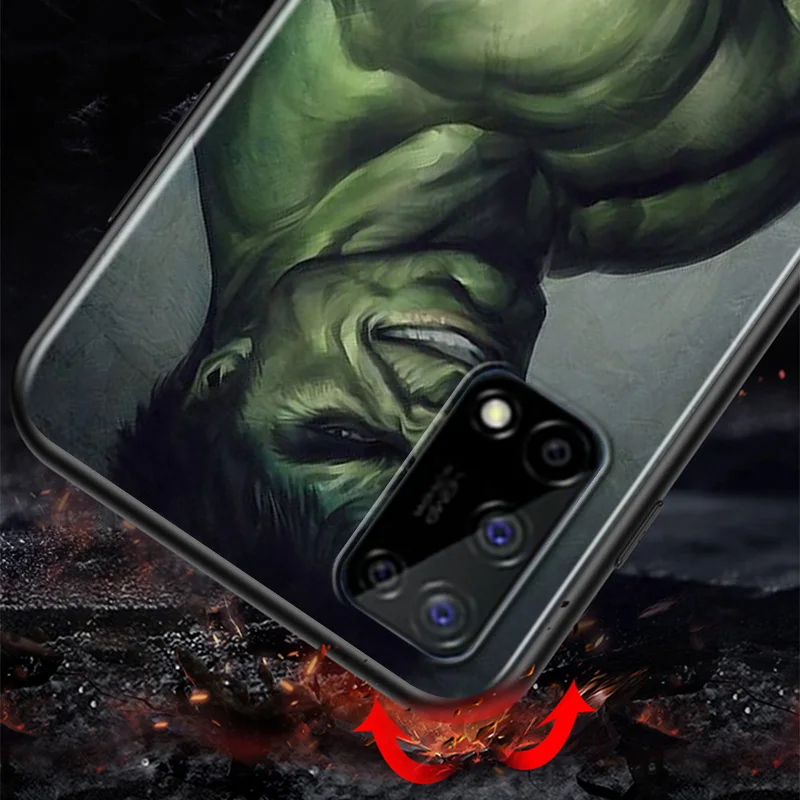 Marvel Avengers Super Hero Hulk For Huawei Honor V30 30S 30i 30 20E 20i 20S 20 Lite Pro Plus Soft TPU Silicone Black Phone Case