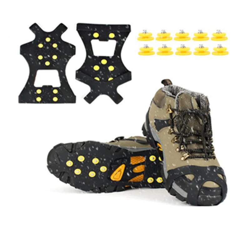 Anti Skid Ice Gripper Spike Stainless Steel Studs Camping Climbing Anti Slip Snow Spikes Grips Cleats Over Shoes Cover Crampons
Anti Skid Ice Gripper Spike Stainless Steel Studs Camping Climbing Anti Slip Snow Spikes Grips Cleats Over Shoes Cover Crampons