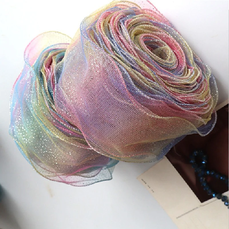 5 yards Gradient Wave Organza Stain Ribbon for DIY Headwear Bow Gift Packing Material Dress Sewing Accessories
5 yards Gradient Wave Organza Stain Ribbon for DIY Headwear Bow Gift Packing Material Dress Sewing Accessories