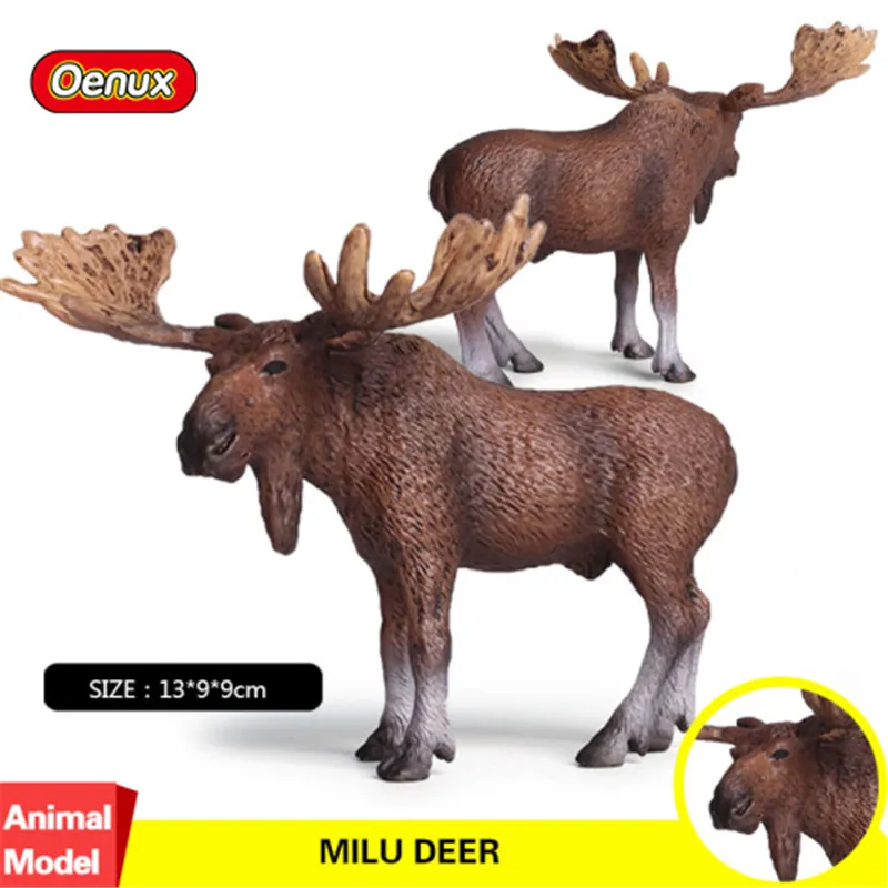 Oenux Original Africa Elk Wild Simulation Animals Moose Figures White Tailed Deer Model Action Figures Collection Toys For Gift 
Oenux Original Africa Elk Wild Simulation Animals Moose Figures White Tailed Deer Model Action Figures Collection Toys For Gift
