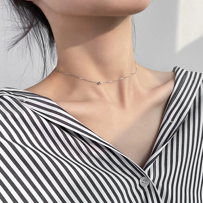 925 Sterling Silver Choker Necklaces Fine Jewelry Cute Accessories Gentle Necklace for Women Party Gift
925 Sterling Silver Choker Necklaces Fine Jewelry Cute Accessories Gentle Necklace for Women Party Gift