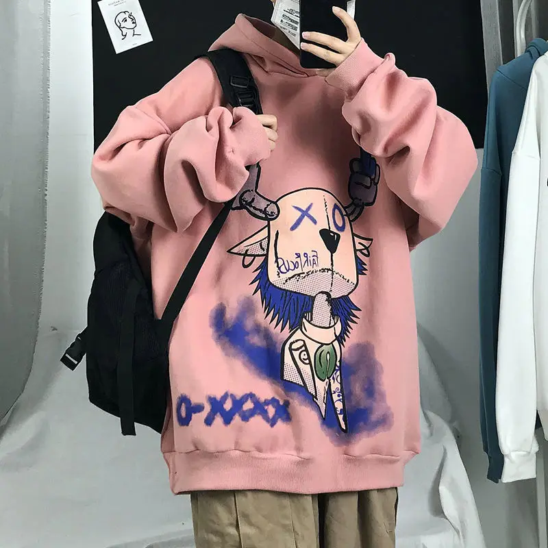 New ins graffiti men's Hong Kong wind plus velvet cartoon hooded jacket shirt trend loose couple jacket
New ins graffiti men's Hong Kong wind plus velvet cartoon hooded jacket shirt trend loose couple jacket