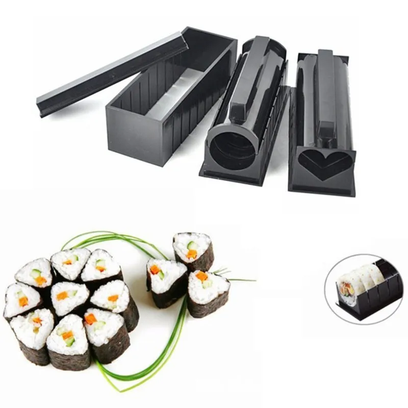 10 Pics/Set Diy Maker Onigiri Mold Rice Mould Kits Kitchen Bento Accessories Tools Combination Roll Rice Ball Tool 
10 Pics/Set Diy Maker Onigiri Mold Rice Mould Kits Kitchen Bento Accessories Tools Combination Roll Rice Ball Tool