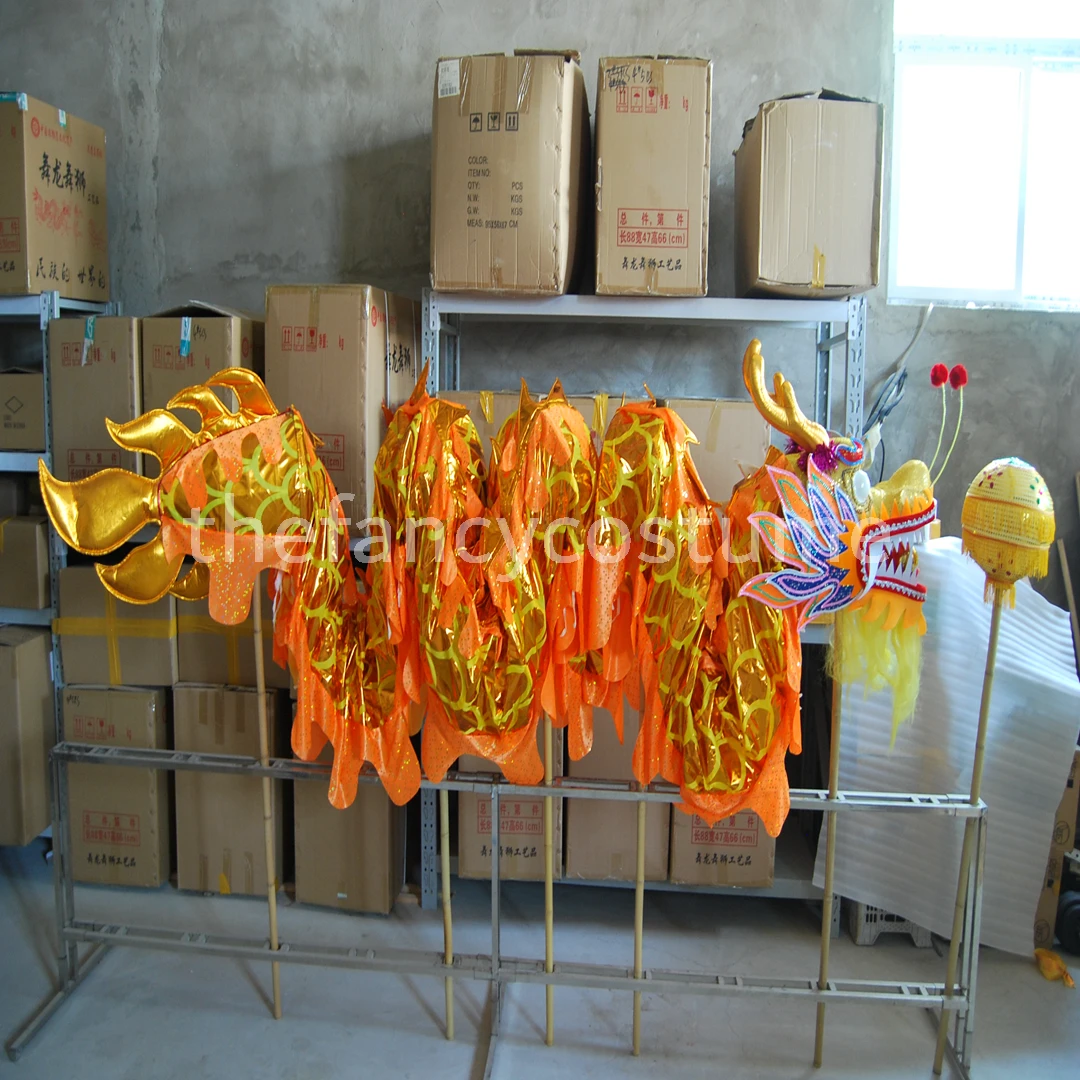 6m Length 4 adult Gold Plated Chinese DRAGON DANCE ORIGINAL Dragon Chinese Folk Festival Celebration Party prop Costume
6m Length 4 adult Gold Plated Chinese DRAGON DANCE ORIGINAL Dragon Chinese Folk Festival Celebration Party prop Costume