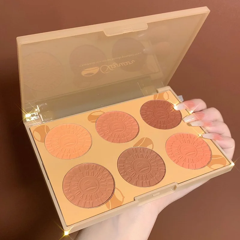 6-color Blush Palette Eyeshadow Pearl Shimmering Natural Nude Make Up Face Contour Palette High Gloss Powder Makeup Products
6-color Blush Palette Eyeshadow Pearl Shimmering Natural Nude Make Up Face Contour Palette High Gloss Powder Makeup Products