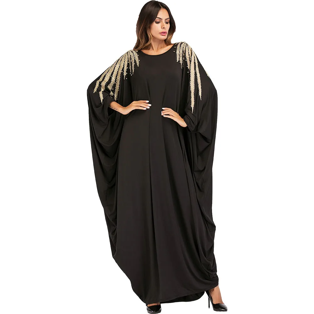 Muslim Abaya Dubai Moroccan kaftan Beaded Embroidered Abaya Dress for Women Black Dressing Gowns Turkey Arabic Islamic Clothing
Muslim Abaya Dubai Moroccan kaftan Beaded Embroidered Abaya Dress for Women Black Dressing Gowns Turkey Arabic Islamic Clothing