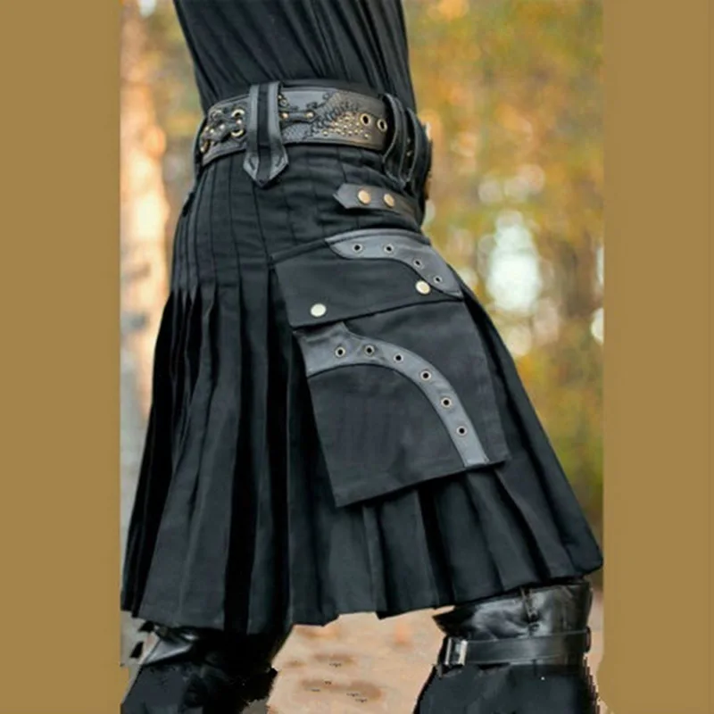 Фото Новинка 2020 шотландская юбка Kilt унисекс для косплея Классическая Ретро