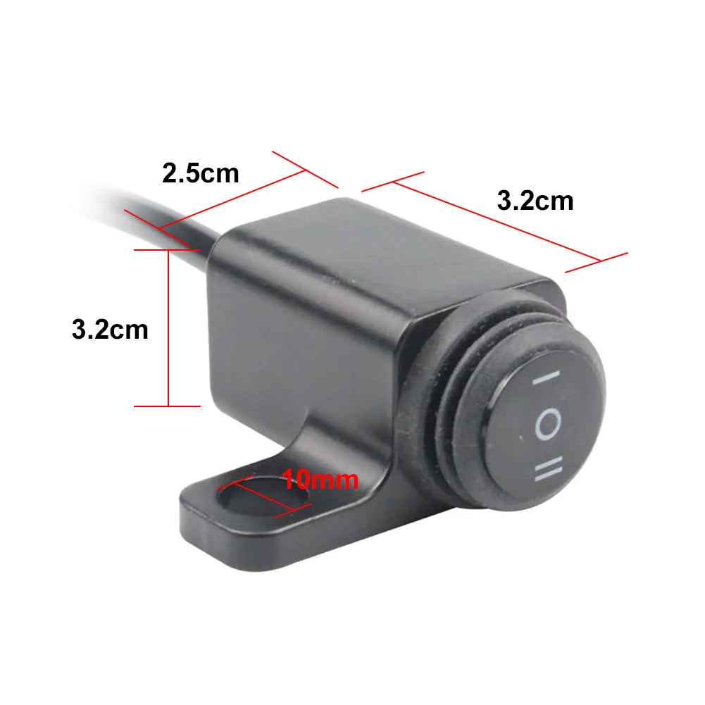 12V Motorcycle Switch 10mm Mirror Mount Motorbike Headlight Hazard Brake Fog Lights ON-OFF-ON Switch Button Waterproof
12V Motorcycle Switch 10mm Mirror Mount Motorbike Headlight Hazard Brake Fog Lights ON-OFF-ON Switch Button Waterproof