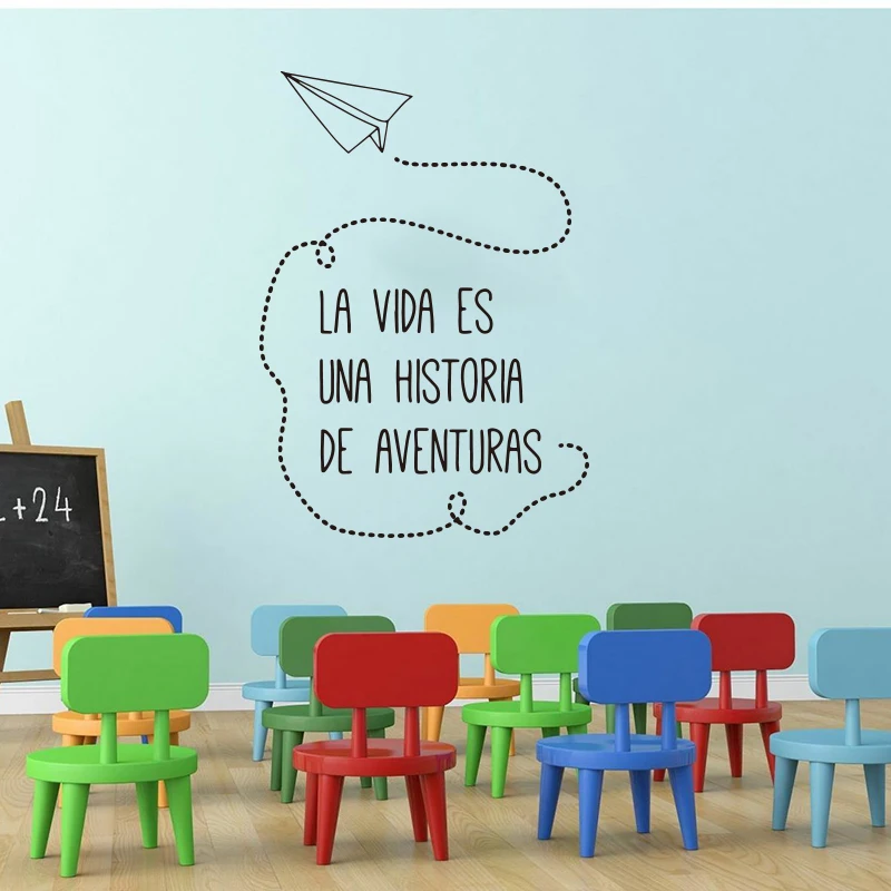 Spanish Life is an adventure story Airplane Wall Sticker Kids Room Nursery Travel Adventure Story Biplane Plane Wall Decal Vinyl 
Spanish Life is an adventure story Airplane Wall Sticker Kids Room Nursery Travel Adventure Story Biplane Plane Wall Decal Vinyl