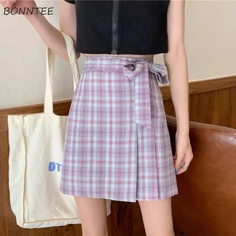 Skirts Women Bowknot Plaid Ladies Stylish Comfortable Kpop Preppy Style Students Sweet High Street Mujer Spring Hot Sale Trendy
Skirts Women Bowknot Plaid Ladies Stylish Comfortable Kpop Preppy Style Students Sweet High Street Mujer Spring Hot Sale Trendy