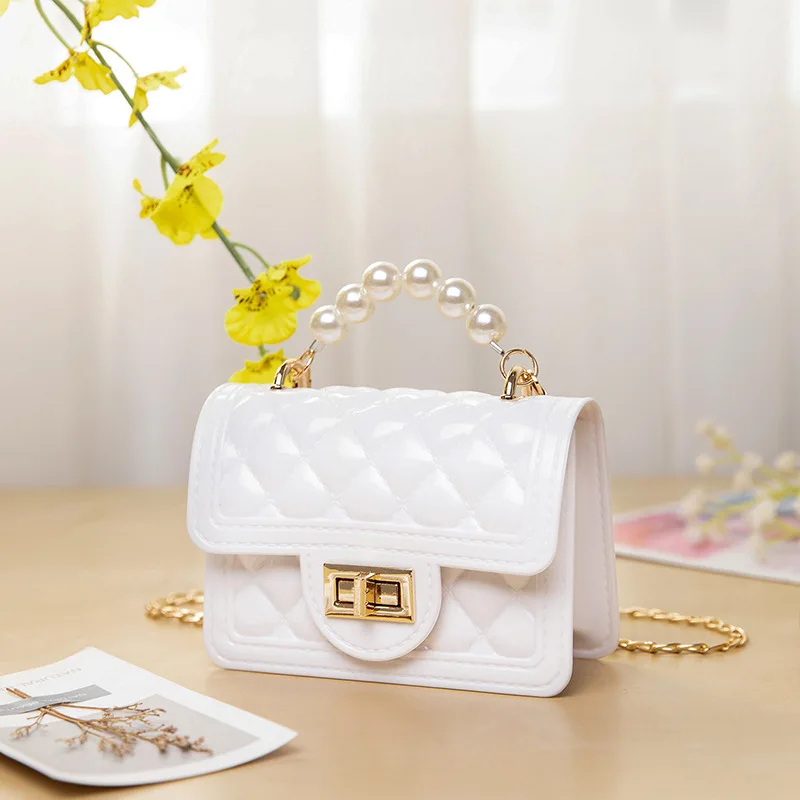 Shoulder Bags Wholesale Price Chain Plaid PVC Jelly Purses Colorful Transparent Small Handbags Crossbody Mini For Women | Багаж и сумки