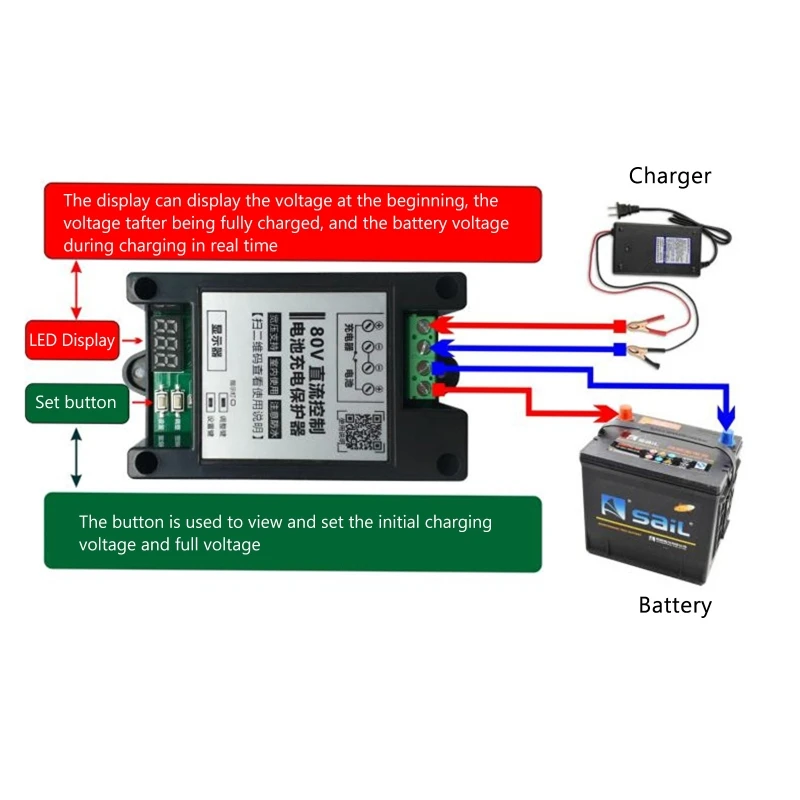DC 5-80V 30A Lead-Acid Lithium Battery Charging Controller Protection Board Auto T8WE
DC 5-80V 30A Lead-Acid Lithium Battery Charging Controller Protection Board Auto T8WE