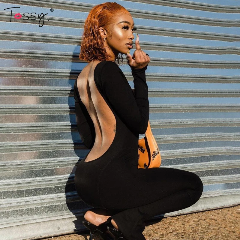 Tossy Skinny Black Backless Jumpsuit Sexy Women Long Sleeve Bodycon Overalls Fitness 2021 Casual Ladies Solid Workout Outfits
Tossy Skinny Black Backless Jumpsuit Sexy Women Long Sleeve Bodycon Overalls Fitness 2021 Casual Ladies Solid Workout Outfits