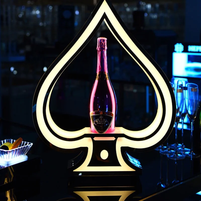 Ace of Spade LED bottle display LED Champagne Bottle Presenter LED bottle glorifier for Nightclubs
Ace of Spade LED bottle display LED Champagne Bottle Presenter LED bottle glorifier for Nightclubs