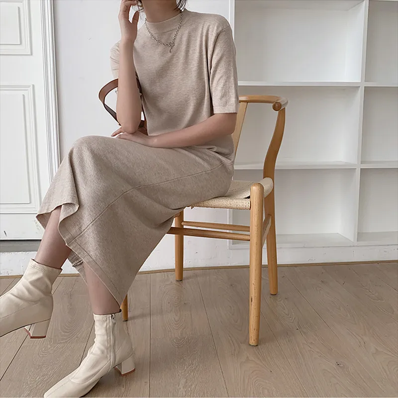 Alien Kitty 2021 Autumn knitted Dress Women Elegant Short Sleeve Straight High Waist Long Dresses Female Office Lady Vestidos
Alien Kitty 2021 Autumn knitted Dress Women Elegant Short Sleeve Straight High Waist Long Dresses Female Office Lady Vestidos