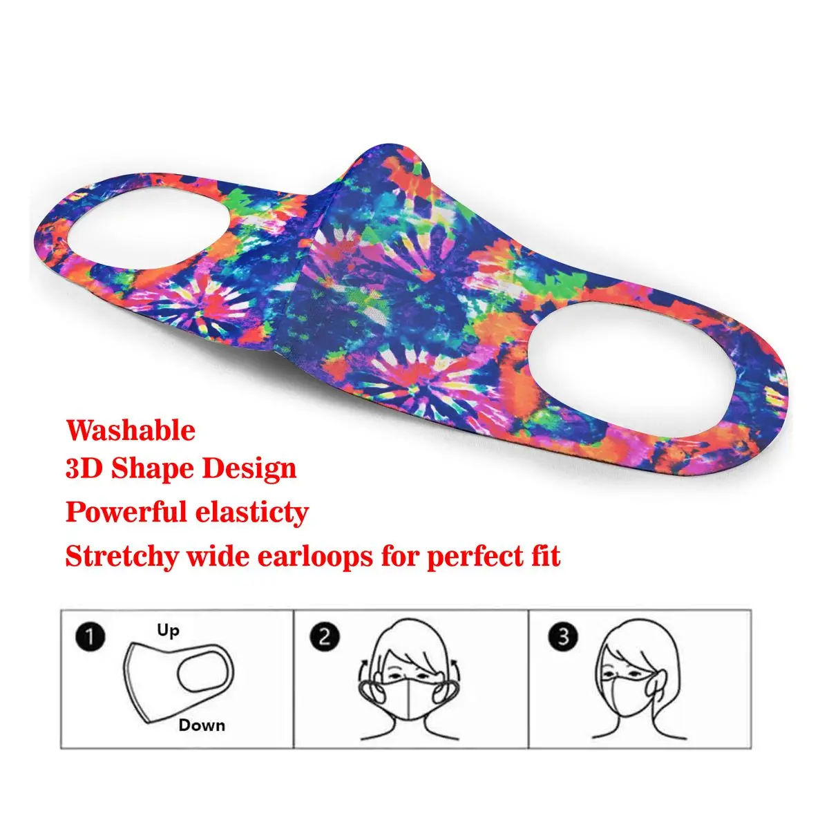 Washable Earloop Mask 3D Tie Dye Print Orange/Blue Multi Cycling Anti Dust Mouth Face Care Respirator for Summer
Washable Earloop Mask 3D Tie Dye Print Orange/Blue Multi Cycling Anti Dust Mouth Face Care Respirator for Summer
