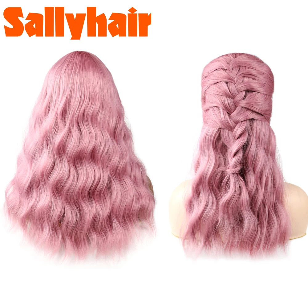 Sallyhair Middle Part 20inch Natural Wave High Temperature Synthetic Long Wavy Pink Black Brown With bangs Cosplay Wigs
Sallyhair Middle Part 20inch Natural Wave High Temperature Synthetic Long Wavy Pink Black Brown With bangs Cosplay Wigs