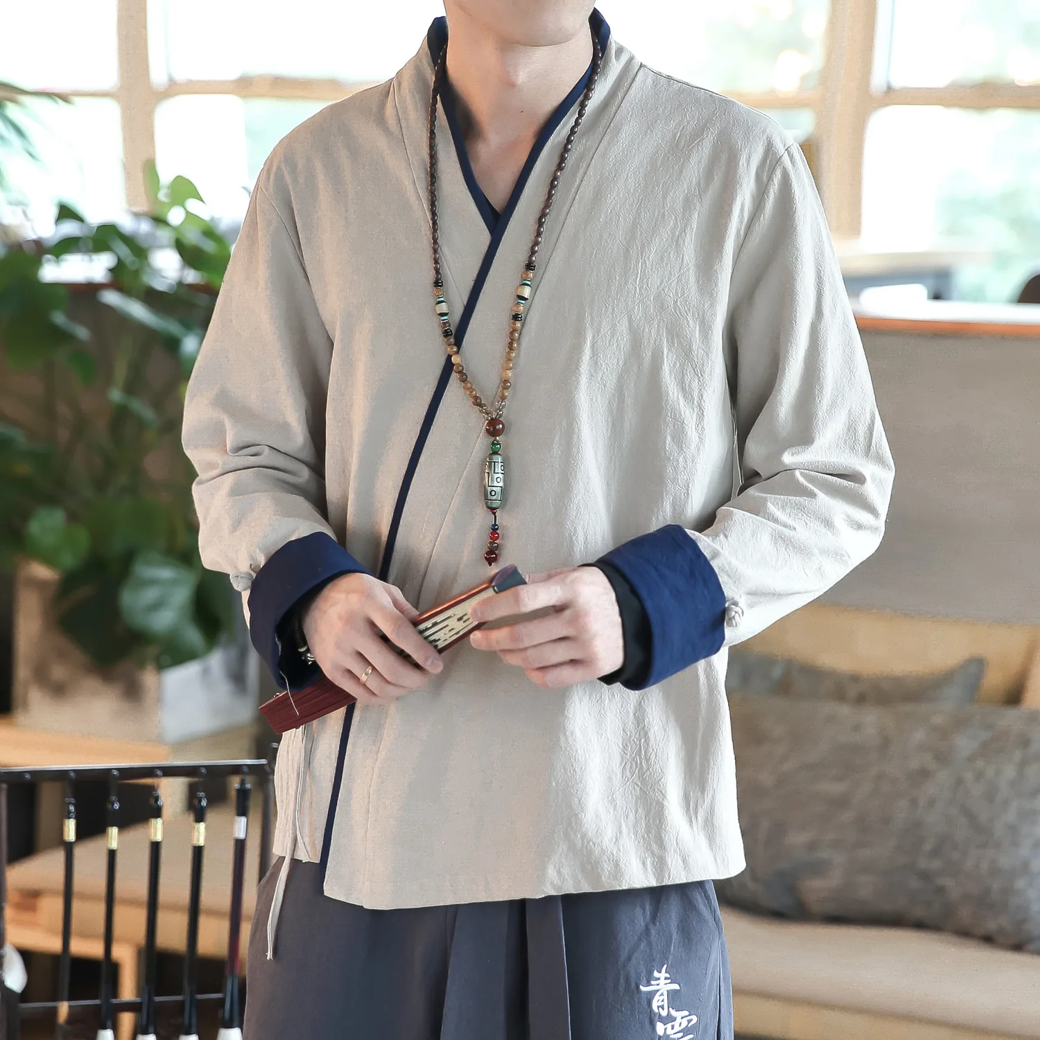 Кимоно для мужчин размера плюс традиционное японское юката Повседневный
