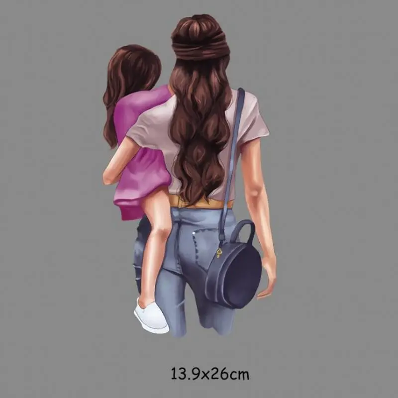 13.9x26cm Cute Mom Baby Girl Iron On Patches For DIY Heat Transfer Clothes T-Shirt Thermal Stickers Decoration Printing
13.9x26cm Cute Mom Baby Girl Iron On Patches For DIY Heat Transfer Clothes T-Shirt Thermal Stickers Decoration Printing