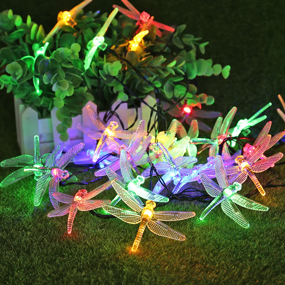 5/6.5m Solar Dragonfly LED String Lights Garland Waterproof Fairy Lamps for Outdoor Garden Christmas Wedding Party Decoration
5/6.5m Solar Dragonfly LED String Lights Garland Waterproof Fairy Lamps for Outdoor Garden Christmas Wedding Party Decoration