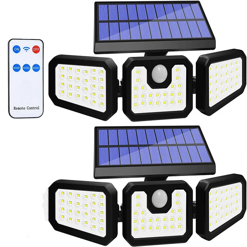 112 132 181 LED Solar Remote Control Wall Lamp Outdoor 3 Head Motion Sensor 270 Wide Angle Illumination Waterproof Solar Light
112 132 181 LED Solar Remote Control Wall Lamp Outdoor 3 Head Motion Sensor 270 Wide Angle Illumination Waterproof Solar Light