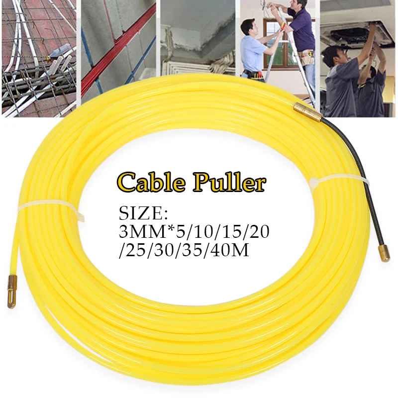 3MM 5M To 40 Meters Wire Cable Electrical Fish Tape Puller Yellow Electrical Wire Threader Threading Device Running Puller Lead 
3MM 5M To 40 Meters Wire Cable Electrical Fish Tape Puller Yellow Electrical Wire Threader Threading Device Running Puller Lead