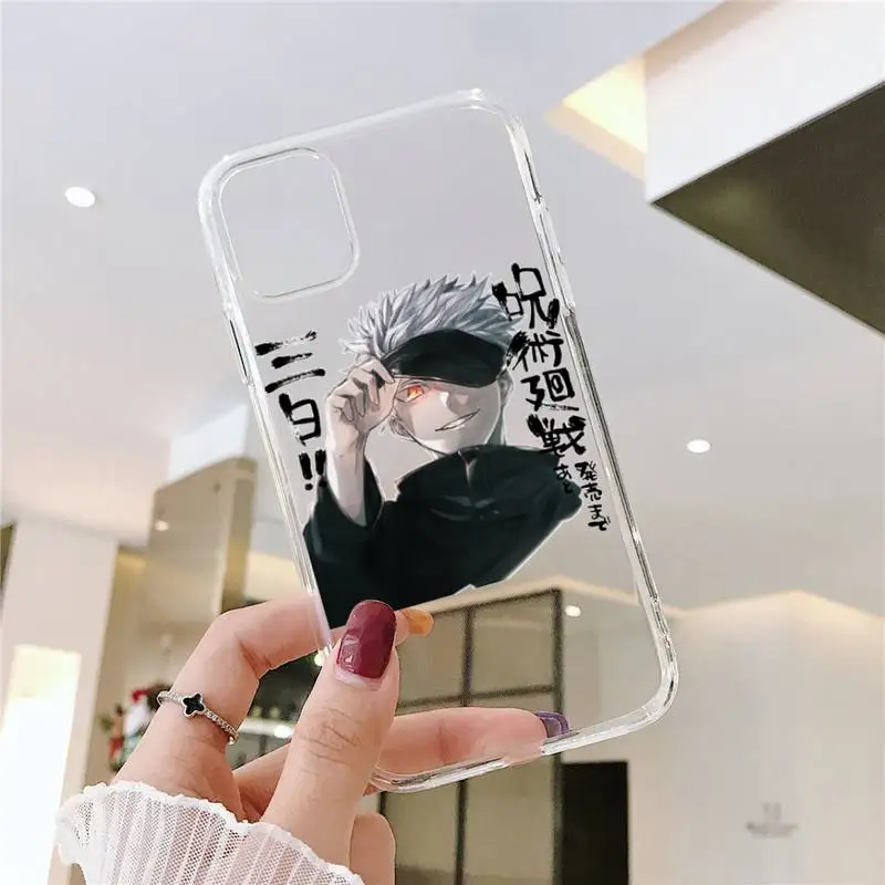 Jujutsu Kaisen Satoru Gojo Phone Case Transparent for iPhone 11 12 mini pro XS MAX 8 7 6 6S Plus X 5S SE 2020 XR
Jujutsu Kaisen Satoru Gojo Phone Case Transparent for iPhone 11 12 mini pro XS MAX 8 7 6 6S Plus X 5S SE 2020 XR
