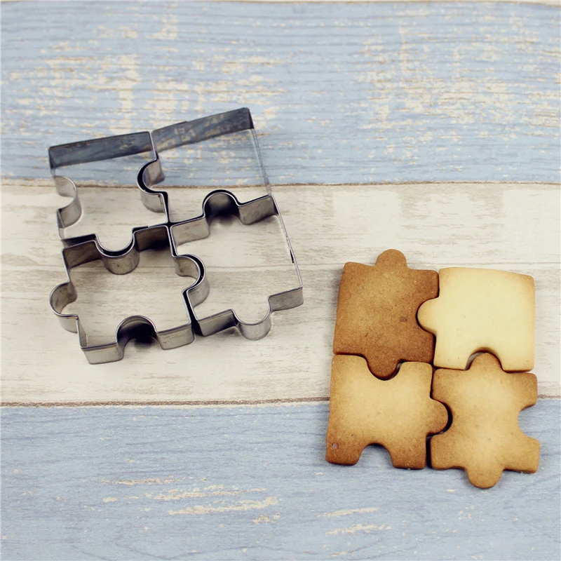 4Pcs/Set Biscuit Mould Stainless Steel Puzzle Piece Cookie Cutter Cake Frame Mold Baking Tools For Pastry Fondant Sugar HY99
4Pcs/Set Biscuit Mould Stainless Steel Puzzle Piece Cookie Cutter Cake Frame Mold Baking Tools For Pastry Fondant Sugar HY99