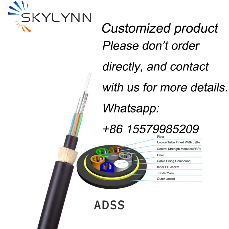Factory Direct Outdoor Single Mode 2-288 Core Aerial Stranded ADSS Fiber Optic Communication Cable with PE Jacket
Factory Direct Outdoor Single Mode 2-288 Core Aerial Stranded ADSS Fiber Optic Communication Cable with PE Jacket
