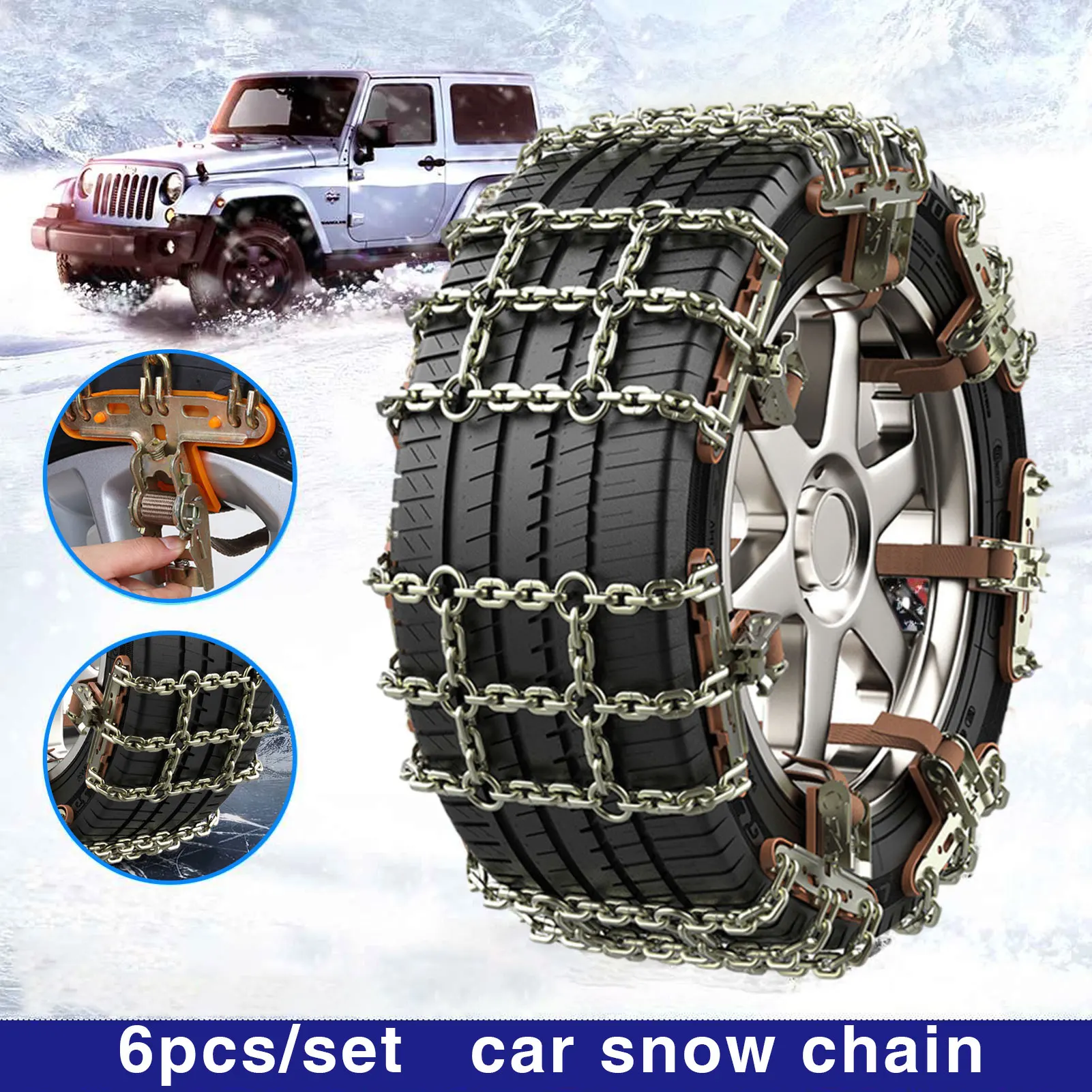 Universal Steel Truck Car Wheels Tyre Tire Snow Ice Chains Belt Winter Anti-skid Vehicles SUV Wheel Chain Mud Road Safe Safety
Universal Steel Truck Car Wheels Tyre Tire Snow Ice Chains Belt Winter Anti-skid Vehicles SUV Wheel Chain Mud Road Safe Safety