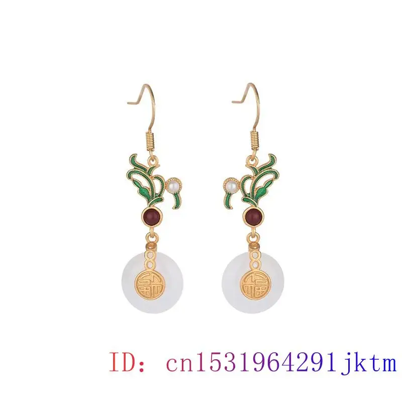 White Jade Doughnut Earrings Fashion Crystal Charm Gemstone Agate Jewelry Chalcedony Women Amulet Natural 925 Silver Gifts
White Jade Doughnut Earrings Fashion Crystal Charm Gemstone Agate Jewelry Chalcedony Women Amulet Natural 925 Silver Gifts