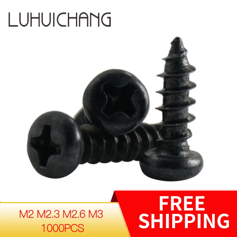 Luchang 1000 шт m2 m2.3 m2.6 m3 PA Phillips головка микро шурупы круглая саморезы электронный