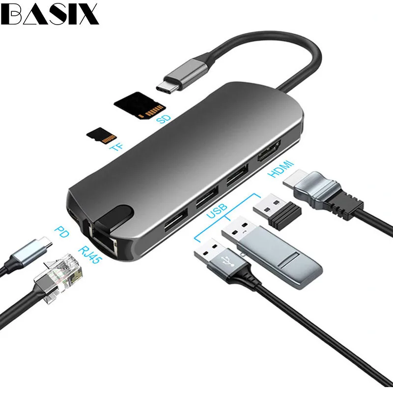 Basix usb хаб C концентратор для Мульти USB 3 0 HDMI совместимая док станция MacBook Pro