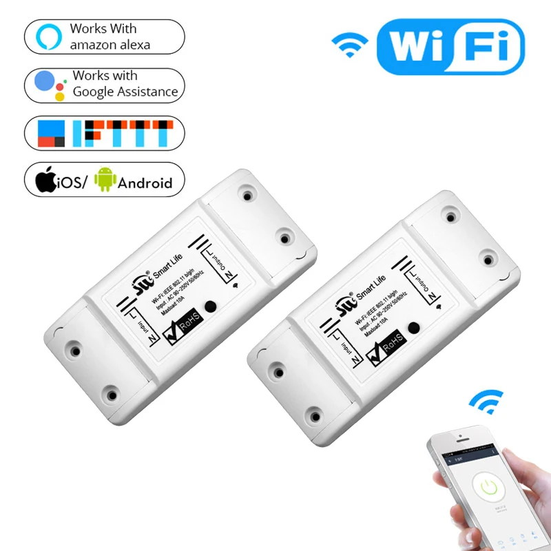 2 Pieces DIY WiFi Smart Light Switch Universal Breaker Timer Wireless Remote Control Works with Alexa Google Home Smart Home
2 Pieces DIY WiFi Smart Light Switch Universal Breaker Timer Wireless Remote Control Works with Alexa Google Home Smart Home
