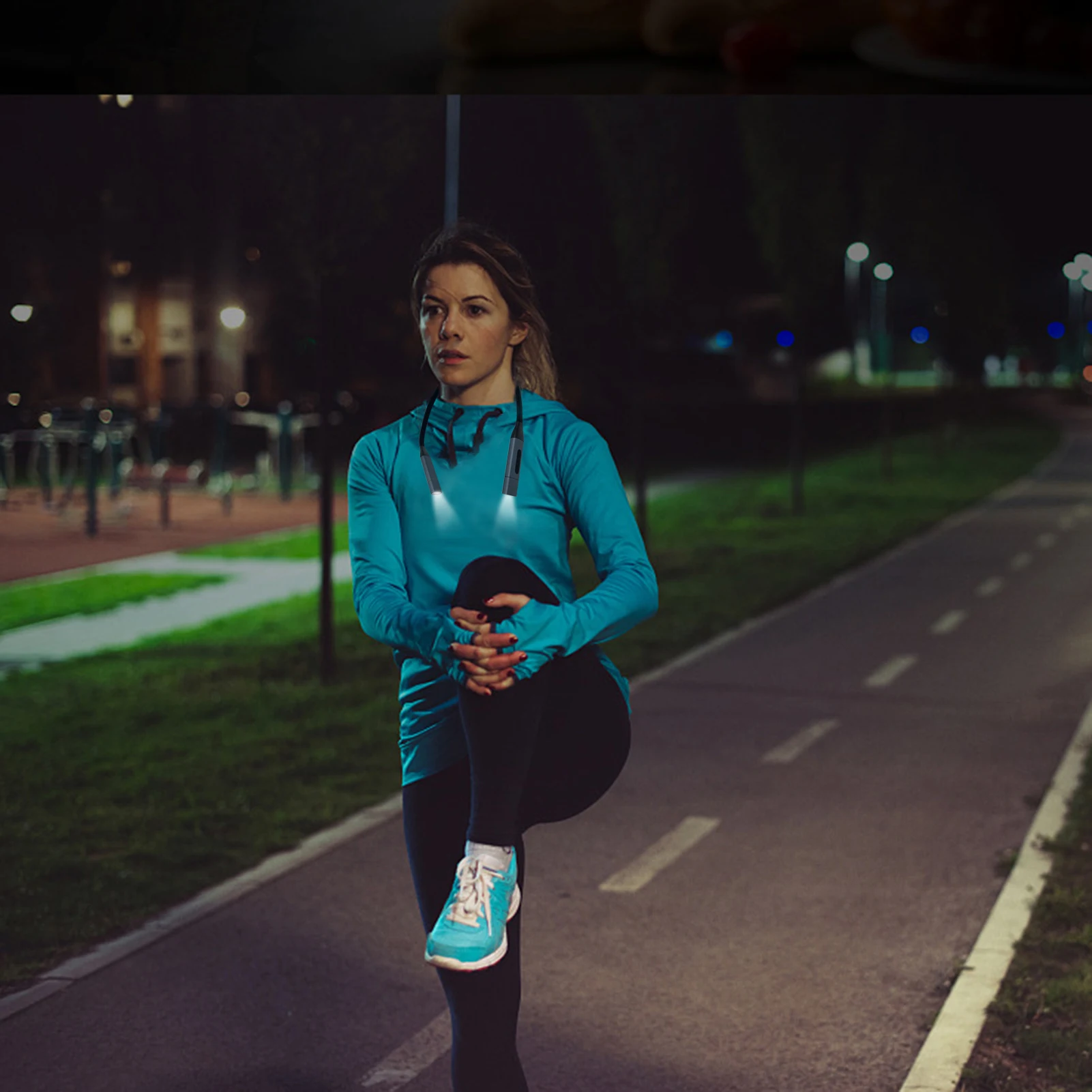 Hugging H-anging Neck Light 8 LEDs Book Light Flexible Bendable Reading Lamp Dual USB Dimming 3Colors for Jogging Running Knit
Hugging H-anging Neck Light 8 LEDs Book Light Flexible Bendable Reading Lamp Dual USB Dimming 3Colors for Jogging Running Knit