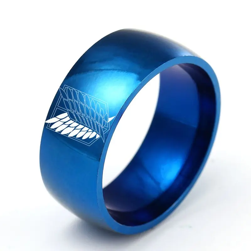 8mm Attack on Titan Black sliver Stainless Steel Ring Wings Of Liberty Flag Finger Rings For Men Women Jewelry Anime Fans
8mm Attack on Titan Black sliver Stainless Steel Ring Wings Of Liberty Flag Finger Rings For Men Women Jewelry Anime Fans