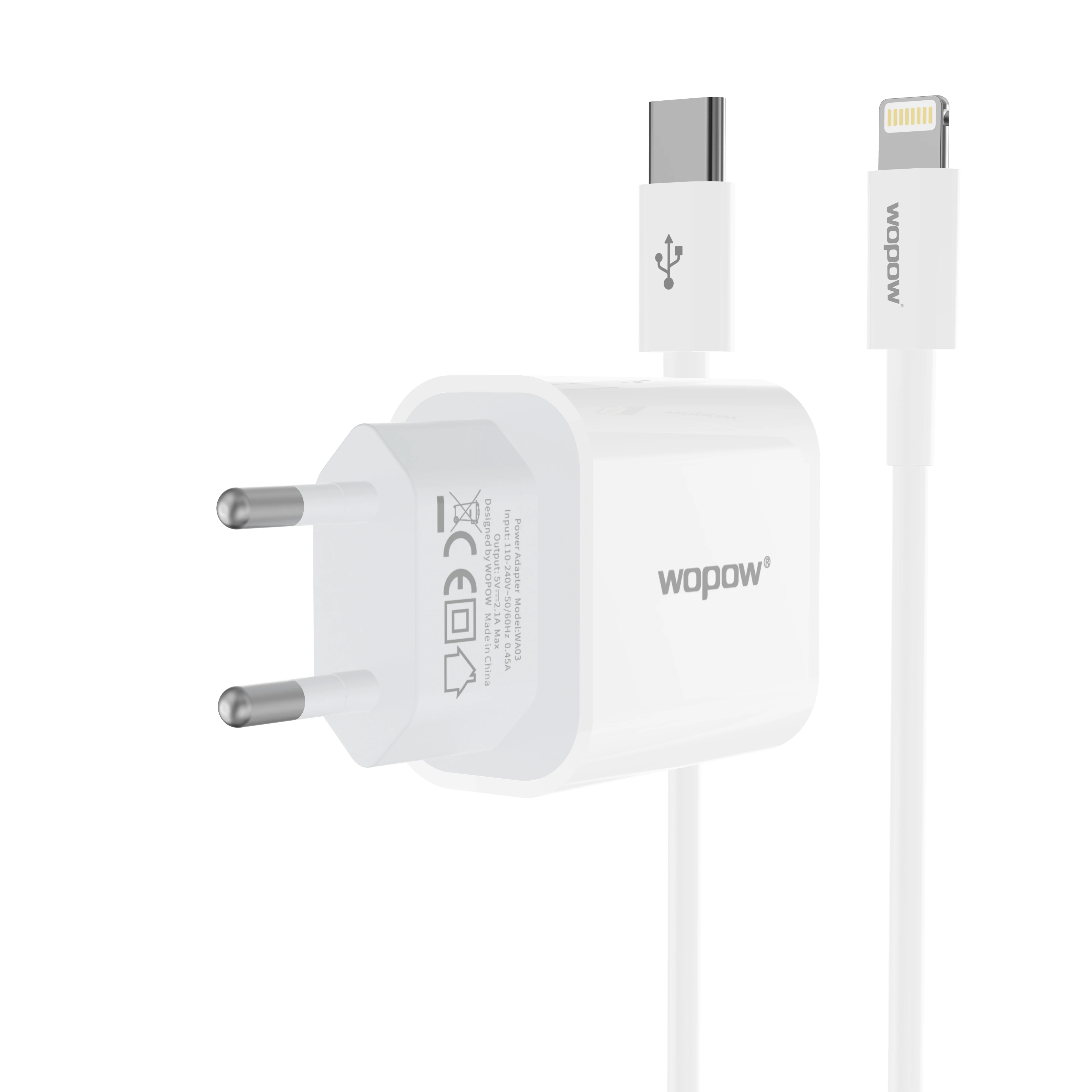 EU U2.1A20W Fast USB Mobile Charger Adapter Charge Cable ABS Metal Charger Set Charger Single For Phone Android Data Cable White
EU U2.1A20W Fast USB Mobile Charger Adapter Charge Cable ABS Metal Charger Set Charger Single For Phone Android Data Cable White