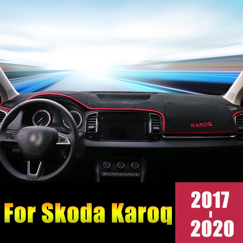 Для Skoda Karoq 2017 2018 2019 2020 приборной панели автомобиля крышка коврики Избегайте