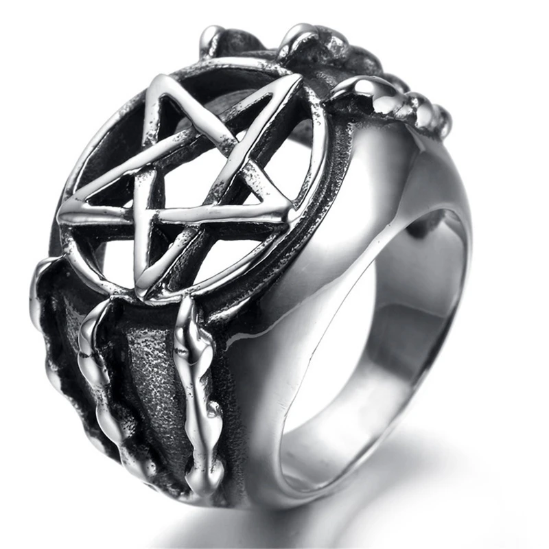 Basic Punk Metal Dragon Claw Hollow Five-Pointed Star Ring for Man Gothic Steampunk Hip Hop Party Jewelry Size 7 ~ 12 Wholesale
Basic Punk Metal Dragon Claw Hollow Five-Pointed Star Ring for Man Gothic Steampunk Hip Hop Party Jewelry Size 7 ~ 12 Wholesale