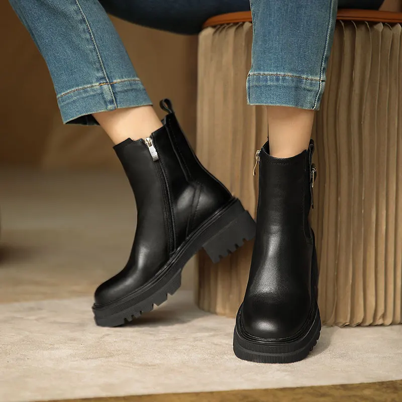 2021 New Winter Women Ankle Boots Platform Round Toe Casual Zipper Boots Women Fashion Warm Women Motorcycle Boots Botas Mujer
2021 New Winter Women Ankle Boots Platform Round Toe Casual Zipper Boots Women Fashion Warm Women Motorcycle Boots Botas Mujer