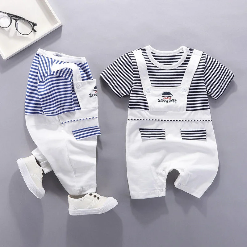 Newborns Summer Clothes Baby Gentleman Boy's One-piece Spring and Summer Boy Short Sleeve Outdoor Baby Suit Jumpsuit
Newborns Summer Clothes Baby Gentleman Boy's One-piece Spring and Summer Boy Short Sleeve Outdoor Baby Suit Jumpsuit